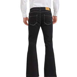 Pantalons pour hommes de qualité supérieure, décontractés, lavés, couleur unie, best-seller, prix bas, pantalons pattes d'éléphant pour adultes - Product Image 3