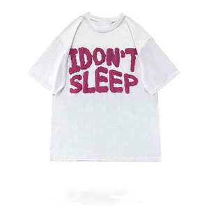 Venta al por mayor de camisetas para hombre 100% algodón con Puff impreso bordado Logo tarifas razonables para la camiseta de los hombres - Product Image 3