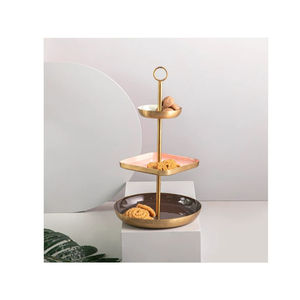 Soporte Rectangular de Metal para Chocolate y Postre, Vajilla de Boda Perfecta, Organizador Dulce para Fiestas, Último Diseño, 3 Niveles - Product Image 5