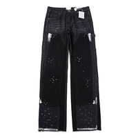 DENIMGUYS Hommes Style Vintage Rue Y2K Déchiré Denim Bellbottom Pantalon Personnalisé Hommes Streetwear Designer Évasé Jeans