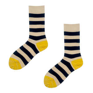 Chaussettes de sport décontractées en tricot pour hommes, de haute qualité, personnalisées, imprimées, blanches et bleues, tissées - Product Image 3