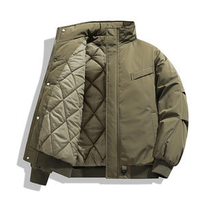 เสื้อแจ็คเก็ตบุหนาสำหรับผู้ชายฤดูหนาว ราคาโรงงานจากบังกลาเทศและจีน ทรงหลวม สีพื้น เรียบง่าย สไตล์ลำลอง - Product Image 3