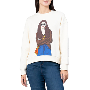 Sweat-shirt pour femmes de haute qualité, taille plus, confortable, col rond, imprimé, tissé, hiver, automne, best-seller 2025 - Product Image 1