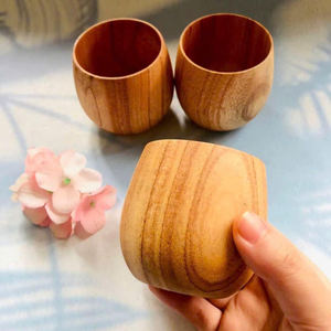 Gobelet en bois de mangue le plus vendu en verre taille personnalisée bois brillant poli gobelet dans les restaurants maison hôtel verre à vin - Product Image 5