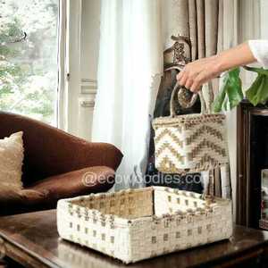 Beau support de plateau de corde de coton Double couche nouvelle fabrication pour le salon d'affichage de collations de fruits pour le stockage d'épices d'herbes - Product Image 5