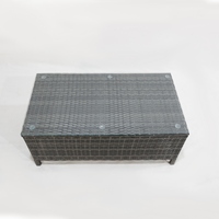 Juego de Sofás de 5 Piezas Tejidos a Mano para Sala de Estar, Estilo Moderno y Ecológico, Artex Dong Thap, Estructura de Hierro Negro, Ratán de 5 mm de Grosor, Muebles para el Hogar