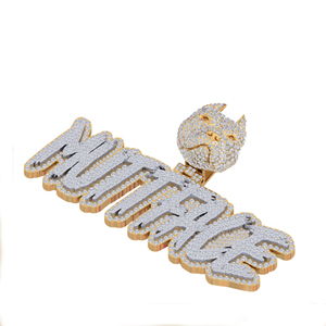 Radiance Moissanite Pendentif et breloque en diamant 14K Gold E Color Round Brilliant Cut VVS2 Flawless Luxury Elegant Hip Hop Jewelry - Product Image 5