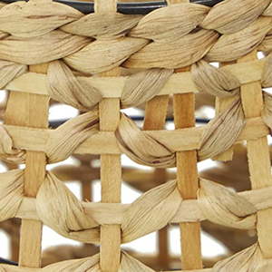 Precio barato, respetuoso con el medio ambiente, jacinto de agua natural, linterna tejida, candelabro artesanal para decoración con marco de metal de Vietnam - Product Image 5