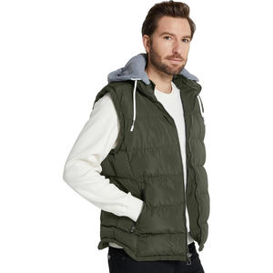 Chaleco sin mangas acolchado para hombre más vendido, ropa informal suave térmica, chaleco acolchado transpirable para caballero con bolsillo con cremallera - Product Image 4