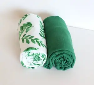 Top Selling Baby Muslin Swaddle Organic Cotton Muslin Blanket with Custom Printed from Indian Exporter and Manufacturer