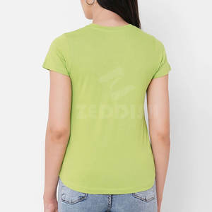 2025 último diseño verano Casual mujer camiseta algodón poliéster venta al por mayor logotipo personalizado camiseta - Product Image 4