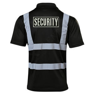 100% poliéster Hi Vis Security Polo camisetas reflectantes seguridad trabajo construcción camisas Unisex guardia uniforme personal de seguridad - Product Image 2
