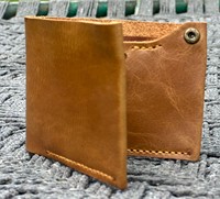 Portefeuille court en cuir de vachette fait main pour homme de la marque Anwar, style tendance, fermeture ouverte, fonction antivol, grande capacité, personnalisable