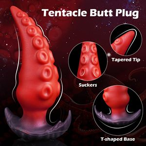 Plug Anale Portatile Granulare Indossabile Giocattoli per Adulti Donna Uomo <span class=keywords><strong>Mini</strong></span> Palline Anali <span class=keywords><strong>Dildo</strong></span> in Silicone a Forma di Polpo - Product Image 2