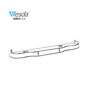 Usine directe en vrac vente verre trempé support en acier inoxydable douche organisateur étagères coin pour Boutique <span class=keywords><strong>pharmacie</strong></span> salle de bain - Product Image 4