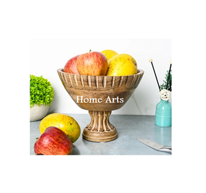 Cuenco pintado a mano de madera de calidad Superior diseño de tendencia cuenco de frutas de comida de forma redonda para uso en eventos de boda - Product Image 3