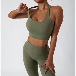 Outdoor Women's Sportswear Sports Bra and Legging Set 3 Piece Yoga Sets Fitness Women's Activewear Jacket Seamless Activewear - Product Image 4