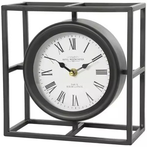 Relojes de Mesa Metálicos Cuadrados Únicos, Funcionan con Pilas, Diseño Clásico Moderno, Resistentes al Agua, Construcción Confiable, Movimiento Suave y Silencioso - Product Image 4