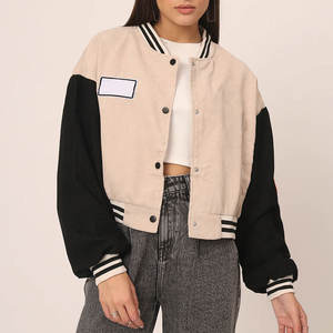 Veste universitaire pour femmes sur mesure de haute qualité en laine brute respirante à manches régulières Veste de baseball de type lettreman - Product Image 1