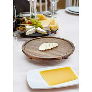 Service à pieds Natura Acacia 32 cm Plateaux décoratifs élégants - Product Image 1