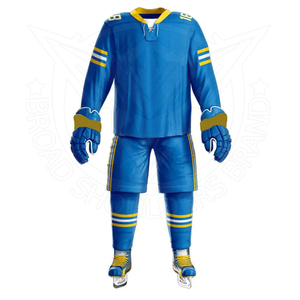 Uniformes de Hockey sobre Hielo de Último Diseño y Alta Calidad en Venta, Nuevo Modelo Personalizado de Ropa Deportiva de Equipo, Uniformes de Hockey sobre Hielo para Hombre - Product Image 4