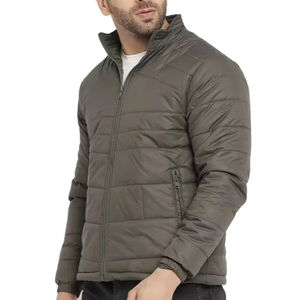 Veste d'hiver matelassée en duvet de canard blanc sur mesure OEM avec col en fourrure pour homme, rembourrage à la taille tricoté, matelassée, vente en gros - Product Image 1