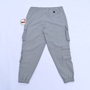 <b>men's</b> pants Custom polyester French Terry <b>Men</b> plain six pockets Straight cargo pant Drawstring <b>Waist</b> wide casual <b>men's</b> <b>trousers</b> - Product Image 2