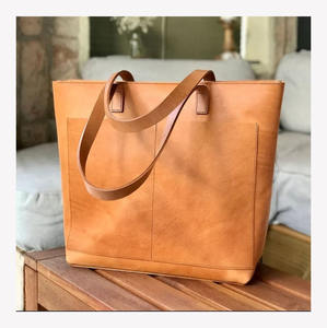 Customized Good Quality Soft Genuine Leather Water Resistant <b>Tote</b> <b>Bag</b> Fashion Shoulder Handbag <b>Vintage</b> Large Capacity Women - Product Image 1
