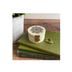 Attractive Design Mother of Pearl Round Jewelry <b>Box</b>/Bone Inlay Indian Handcraft Design Jewelry <b>Box</b> Storage <b>Box</b> - Product Image 6