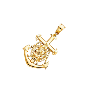 Colgante de Icono Religioso de la Virgen María de Guadalupe, Chapado en Oro de 14K, Joyería Católica - Product Image 2