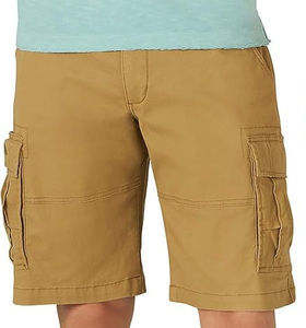 Men's Solid Canvas <b>Cargo</b> <b>Shorts</b> Breathable Quick Dry <b>Elastic</b> <b>Waist</b> Outdoor Summer Casual Fitness Wear - Product Image 1