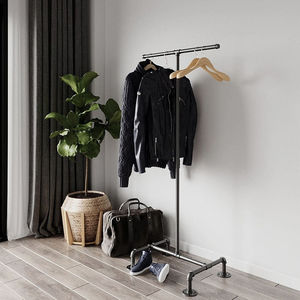 GQA68032 Double-Tiered Steel Clothes Rack <b>Standing</b> Type Clothing Organizer for Wardrobe & Kitchen for Bags & Shoes - Product Image 2