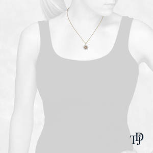 Pendentif en or 18 carats avec diamant soleil (naturel) en or platine, pierre centrale taille brillant avec rayons célestes, vente en gros OEM - Product Image 3