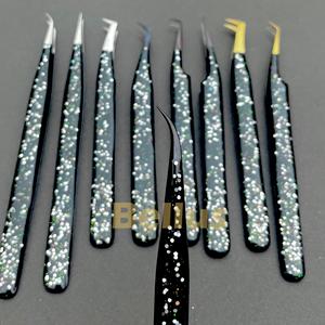 Pinzas de extensión de pestañas de acero inoxidable de primera calidad Las mejores herramientas profesionales de pestañas al por mayor con etiqueta personalizada - Product Image 6
