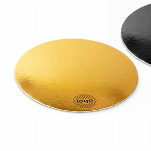 เค้กกระดาษแข็งสีทองและสีดำทรงกลมแบบสั่งทำพิเศษ - Product Image 1