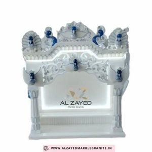 Mandir de mármol de diseño moderno hecho a mano de calidad superior para decoración del hogar escultura de templo hindú - Product Image 1