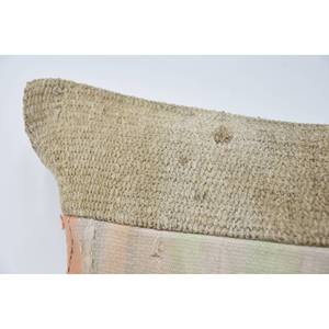 <b>Beige</b> Wool Kantha Patchwork Pillow 16x36 Inch Vintage Floral Embroidered <b>Cushion</b> for Home Decor 18x18 Inch Woven Decorative Sofa - Product Image 2