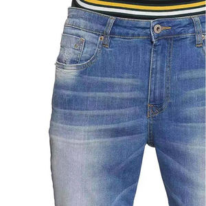Pantalones cortos de mezclilla rectos de corte holgado de talla grande para hombre con logotipo personalizado de fabricante, ropa de calle ligera, cintura alta, 100% algodón, secado rápido - Product Image 4