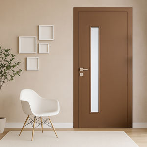 Porte intérieure en PVC, imperméable, résistante au feu et aux termites, pour salle de bain, chambre, cuisine, maison, hôtel, usine OEM - Product Image 1