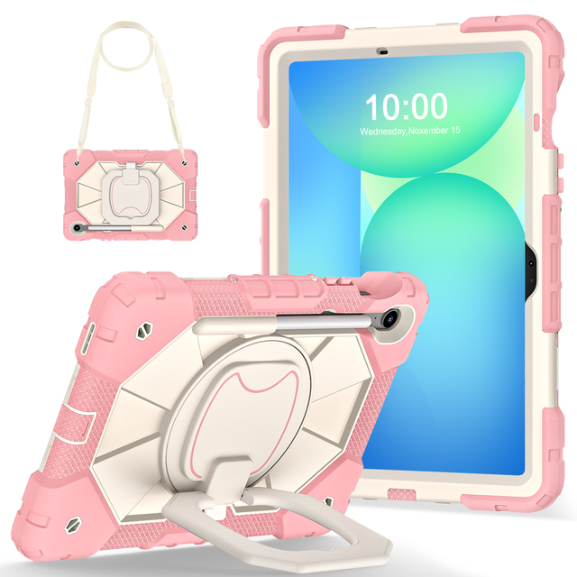 Rugged Shockproof Tablet Case with 360 Hand Holder Kickstand for Samsung Tab S10 Lite S10 FE S9 FE S9