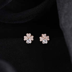 NOVAMART Fine Premium 925 <b>Sterling</b> <b>Silver</b> <b>Stud</b> Earrings for Women & Girls Trendy Diamond Flower Water Drop Shapes Princess Pear - Product Image 2