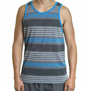 Venta al por mayor logotipo personalizado cómodo color sólido hombres casual 100% poliéster transpirable camisetas sin mangas - Product Image 6