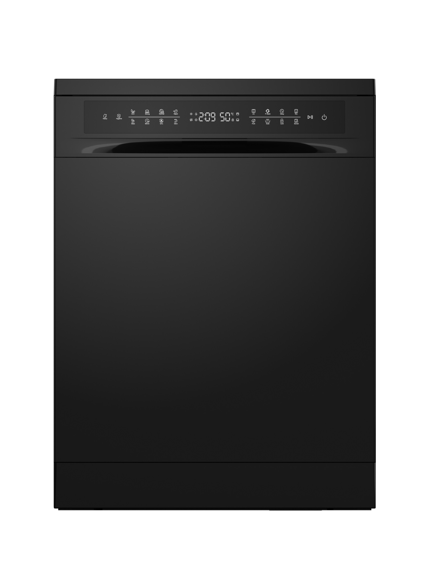 24 Inch Intelligent Full-Automatic Electric Black Freestanding Dishwasher 14 Settings Household Hotel Use