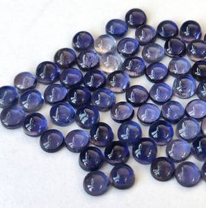 หินไอโอไลต์ธรรมชาติทรงกลม5มม. หลังแบน-หินกลม iolite คุณภาพสูง - Product Image 4