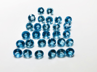 Topaze bleue pierre précieuse en vrac ronde à facettes et boucle propre tailles calibrées naturelles de haute qualité 3 mm à 20 mm pour la fabrication de bijoux