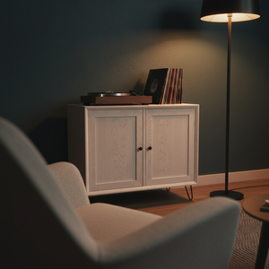 ตู้ห้องนั่งเล่นโมเดิร์นสีขาว รุ่น White Swan ดีไซน์บานยก 2 บาน ทนทานและเป็นมิตรกับสิ่งแวดล้อม - Product Image 3