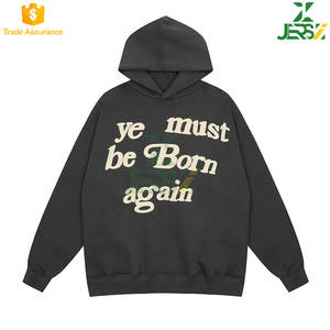 Oem Custom Winter Puff <b>Hoodies</b> <b>Men</b> Streetwear Print Regular Fit Pullovers Trendy Hooded Sweatshirts Breathable Casual Wear - Product Image 2
