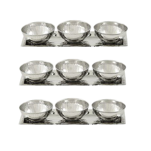 Bols de forme ronde de conception attrayante bol de service de fruits secs en acier inoxydable de qualité exclusive avec plateau en vrac - Product Image 2