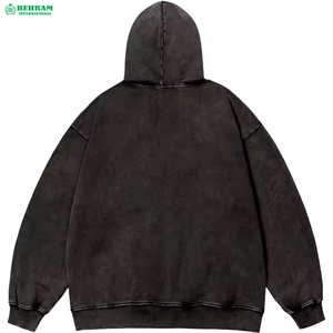 Sweat-shirts à capuche unisexes en coton French Terry 500 GSM de haute qualité, épais, pour l'hiver, en molleton délavé à l'acide, imprimés numériquement, séchage rapide - Product Image 1