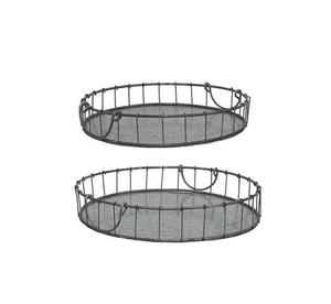 Bandeja de servicio decorativa de alambre de Metal hecha a mano de nuevo diseño con acabado recubierto de Color dorado utilizado para la decoración de la mesa de café - Product Image 6